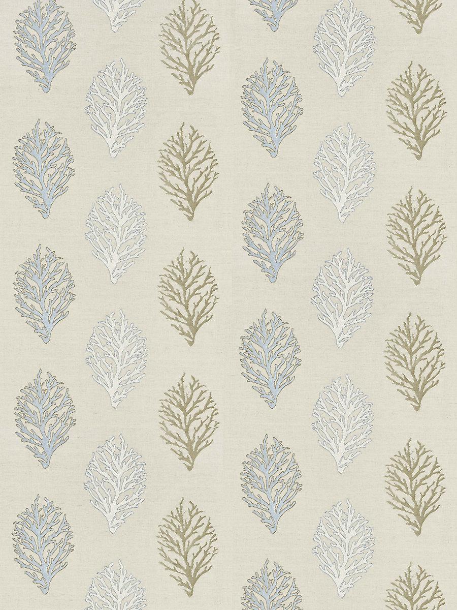 Scalamandre Coral Reef Embroidery Sand Fabric