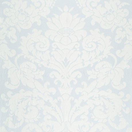 Schumacher Chateau Silk Damask Ciel Fabric