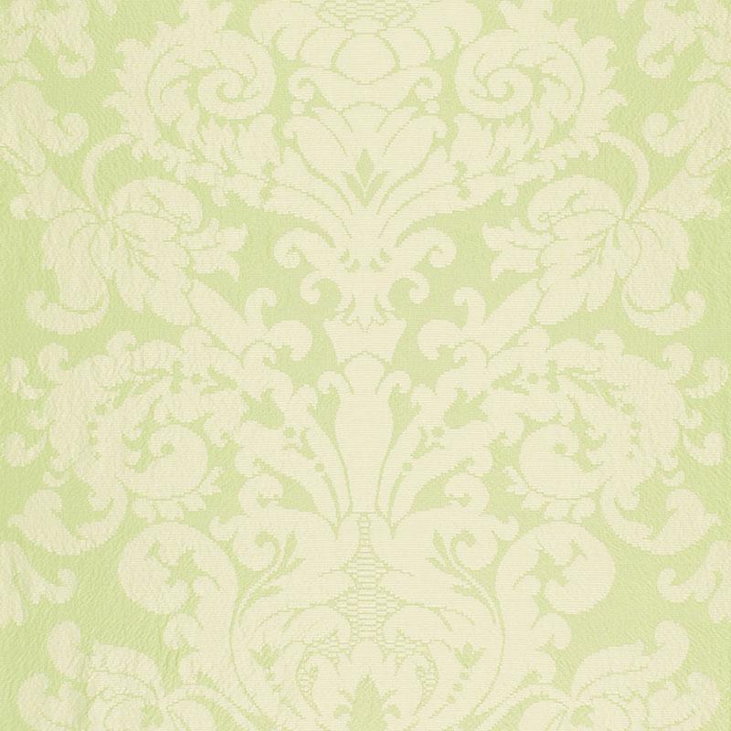 Schumacher Chateau Silk Damask Citron Fabric