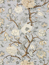 Scalamandre Pondicherry Linen Print Mineral Fabric
