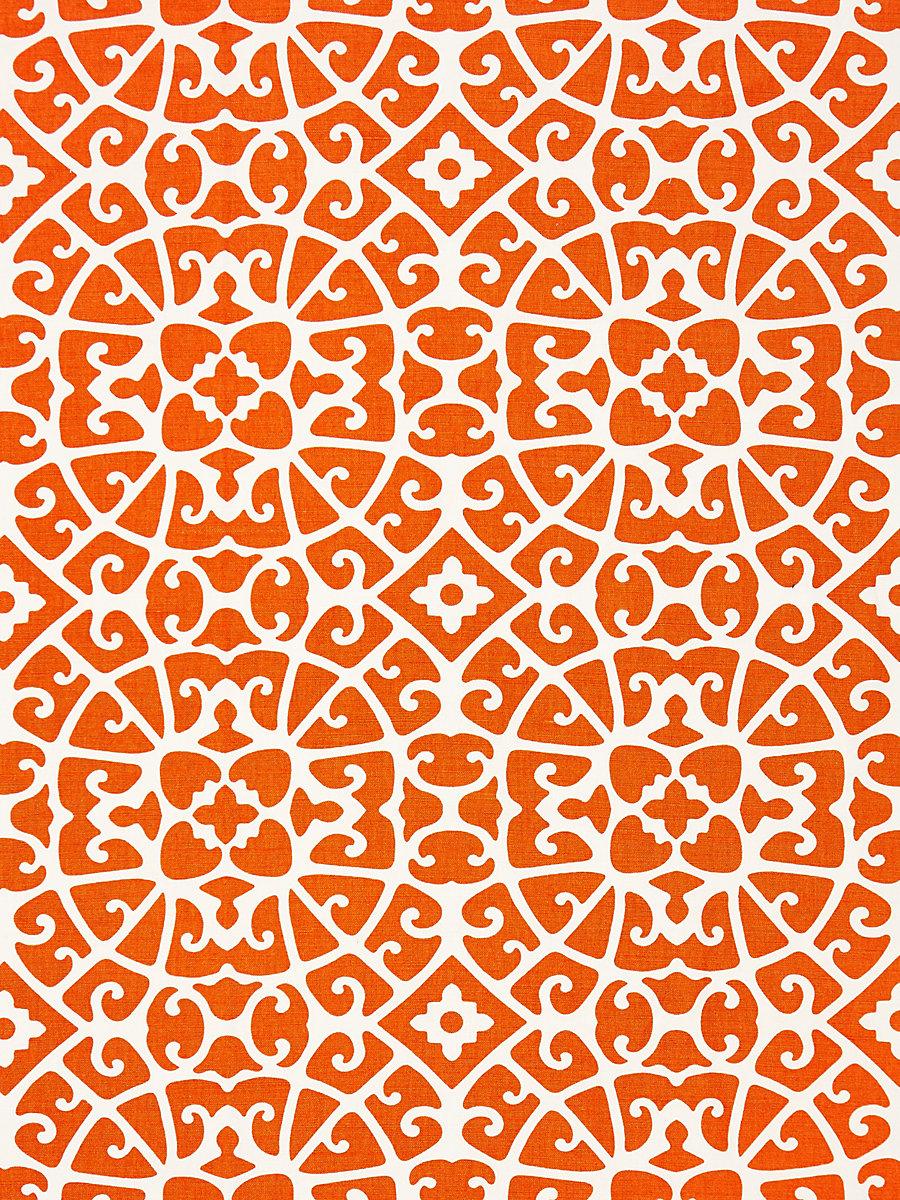 Scalamandre Anshun Lattice Persimmon Fabric