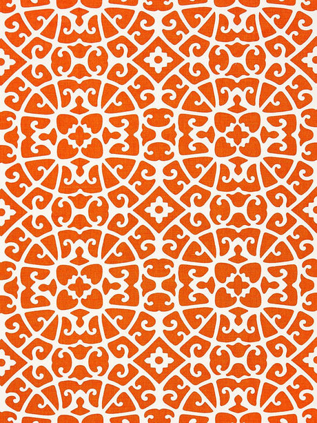 Scalamandre Anshun Lattice Persimmon Fabric