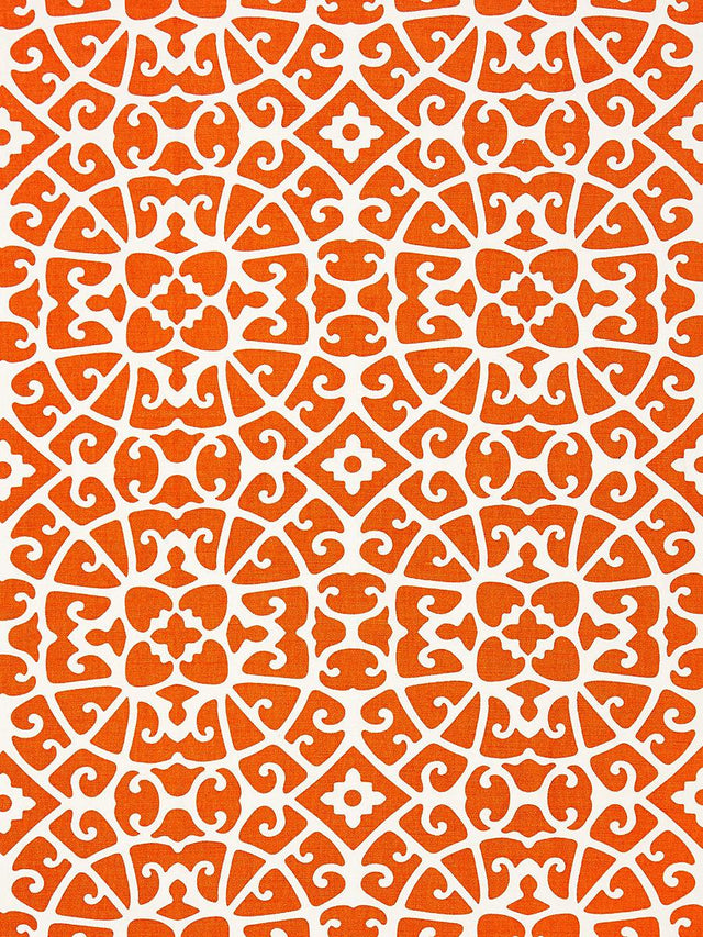 Scalamandre Anshun Lattice Persimmon Fabric