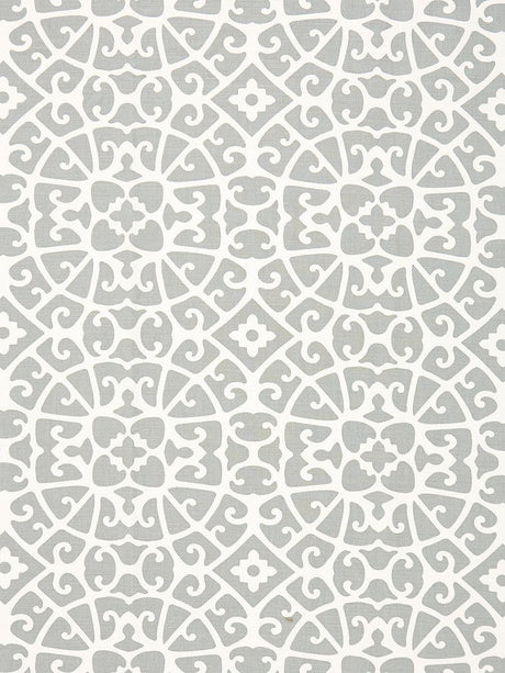 Scalamandre Anshun Lattice Pewter Fabric
