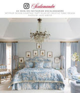 Scalamandre Summer Palace Print Sky Fabric