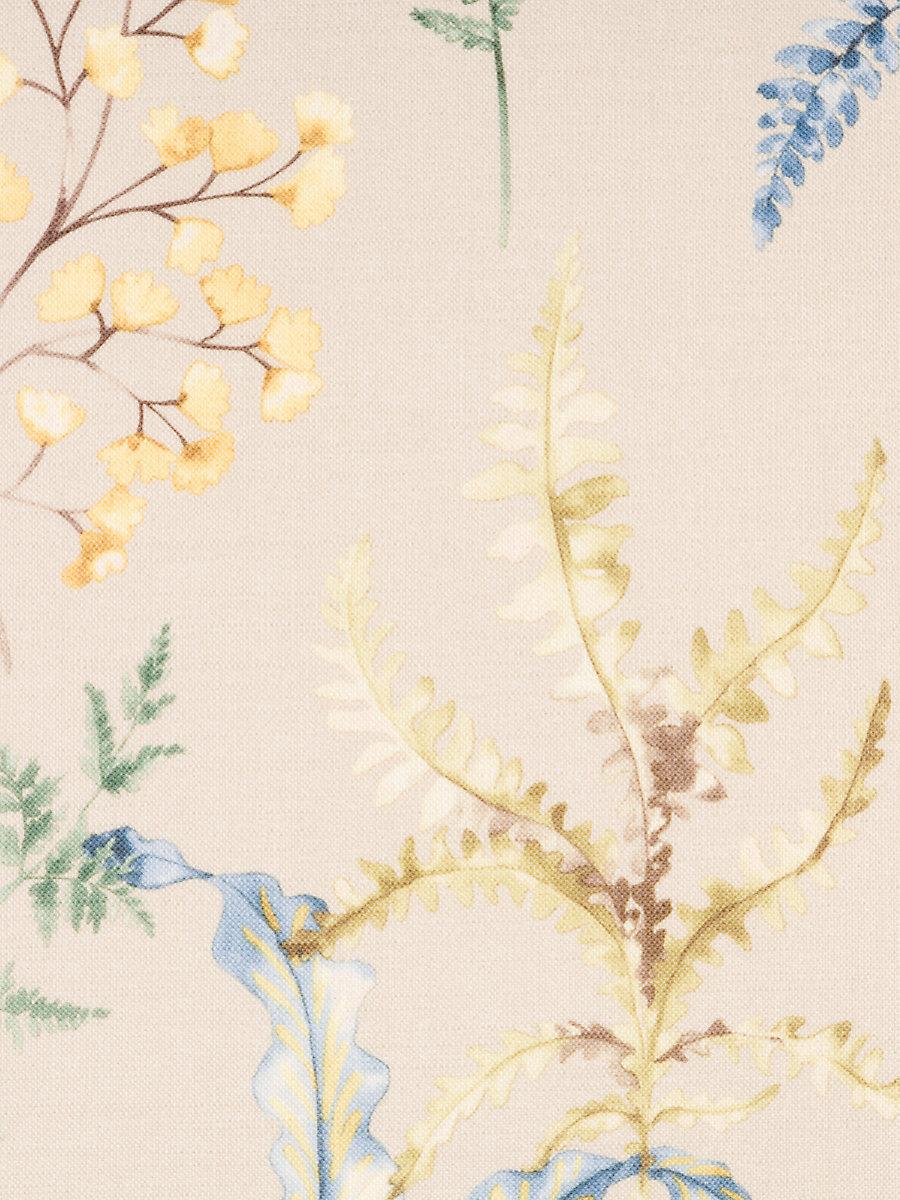 Scalamandre Wethersfield Fern Khaki Blue Fabric