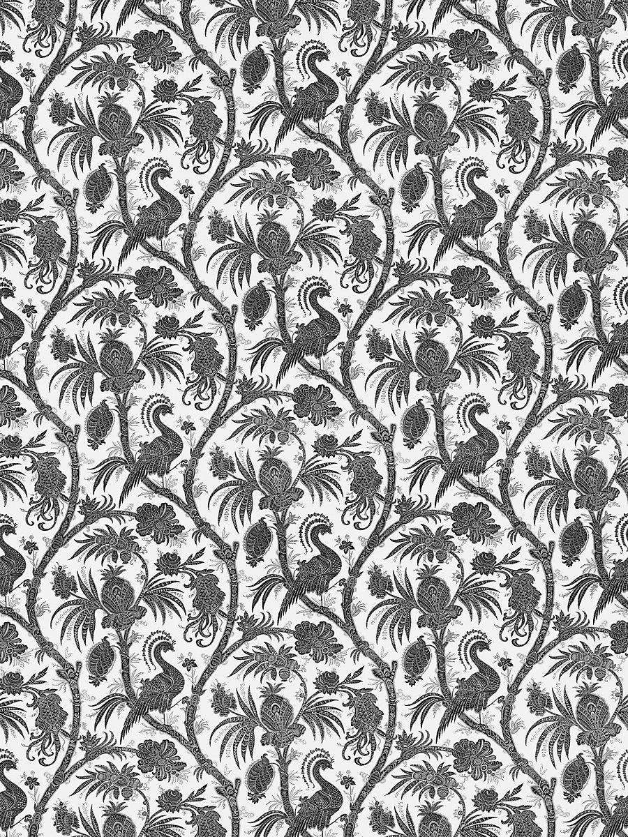 Scalamandre Balinese Peacock Linen Print Mandarin Fabric
