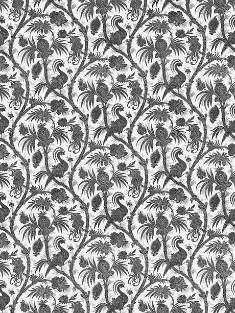 Scalamandre Balinese Peacock Linen Print Mandarin Fabric
