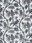Scalamandre Balinese Peacock Linen Print Indigo Fabric