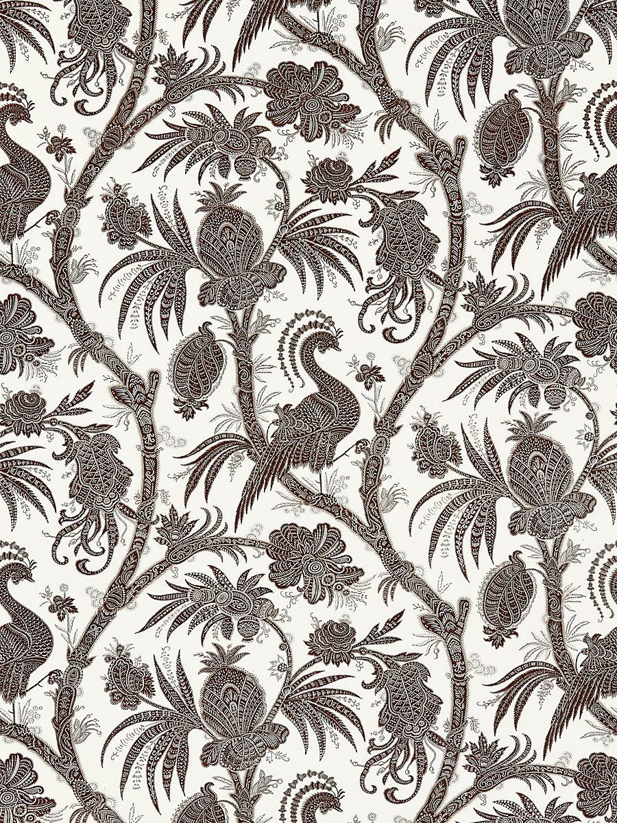 Scalamandre Balinese Peacock Linen Print Java Fabric