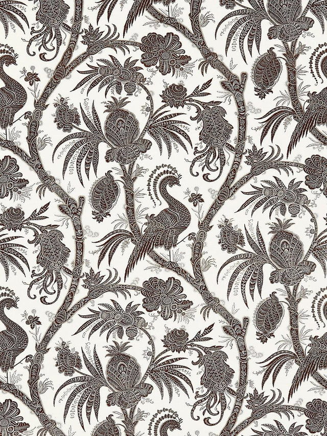Scalamandre Balinese Peacock Linen Print Java Fabric