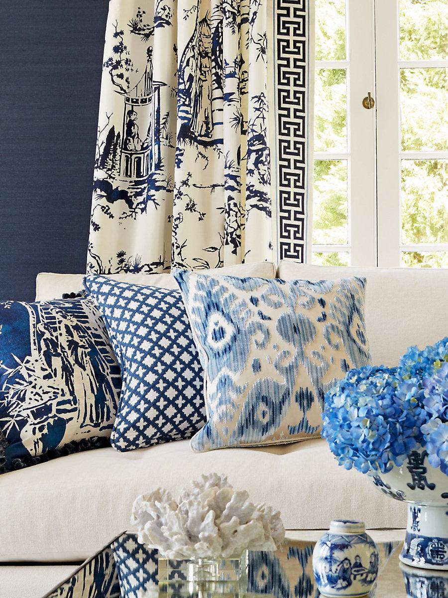 Scalamandre Tashkent Velvet Pacific Fabric