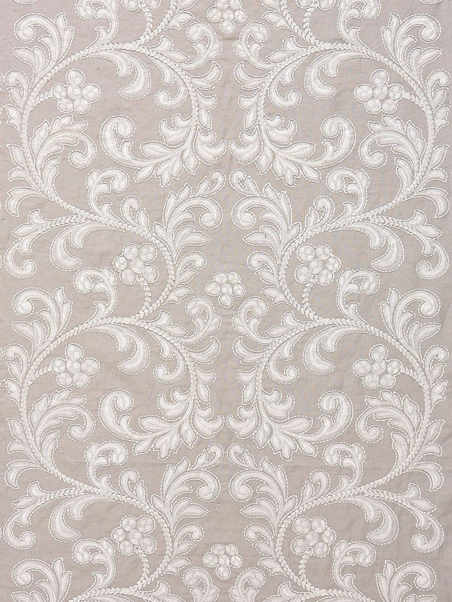 Scalamandre Chiara Embroidery Pearl Grey Fabric