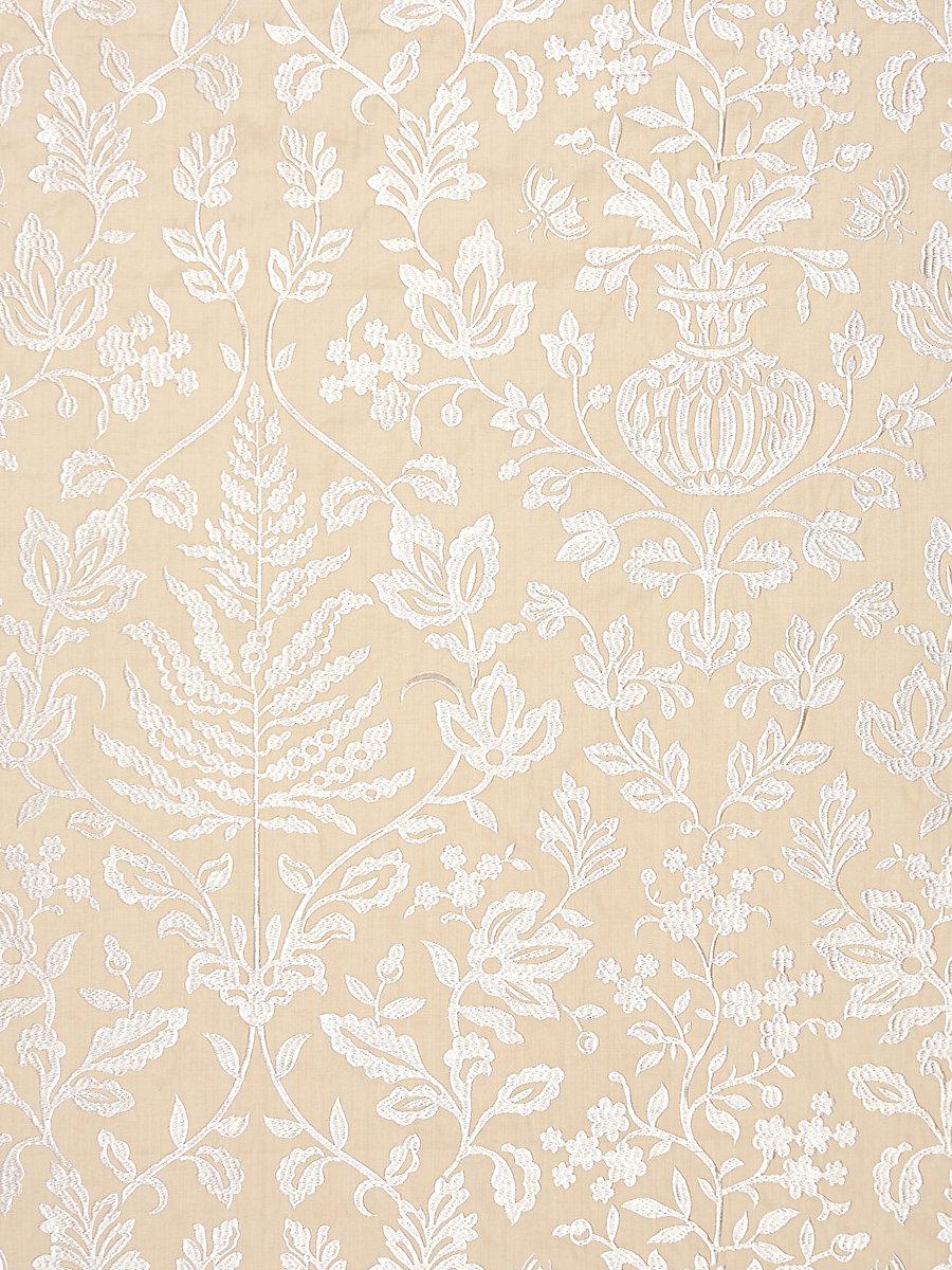 Scalamandre Shalimar Embroidery Sand Fabric