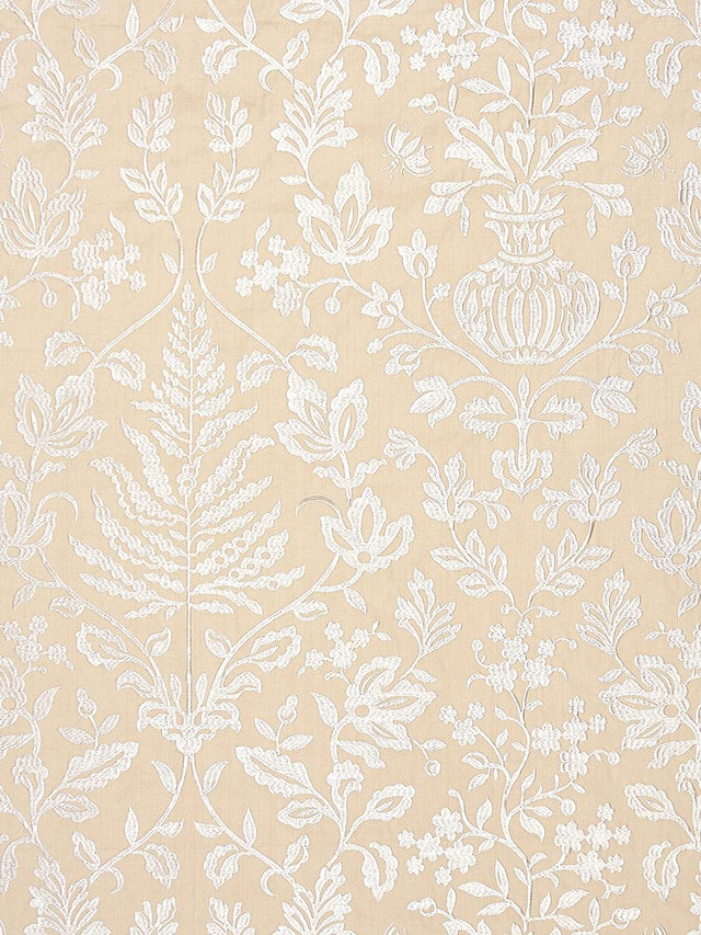Scalamandre Shalimar Embroidery Sand Fabric