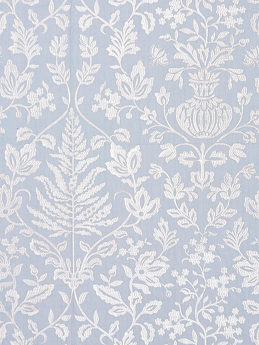 Scalamandre Shalimar Embroidery Sky Fabric