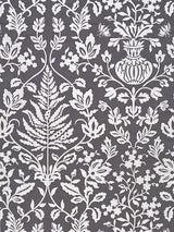 Scalamandre Shalimar Embroidery Charcoal Fabric