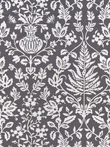 Scalamandre Shalimar Embroidery Charcoal Fabric
