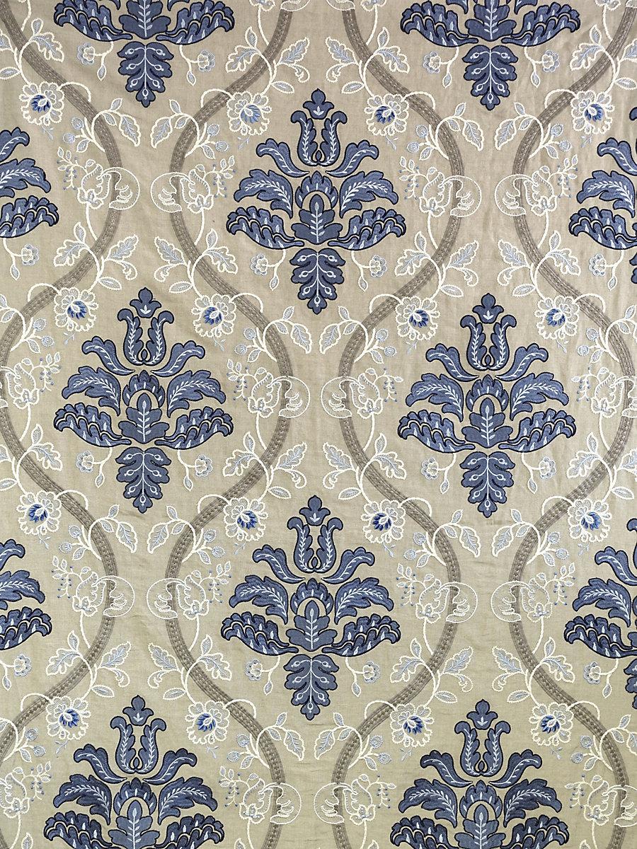 Scalamandre Isabella Embroidery Porcelain Fabric