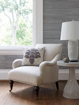 Scalamandre Isabella Embroidery Graphite Fabric