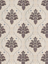 Scalamandre Isabella Embroidery Graphite Fabric