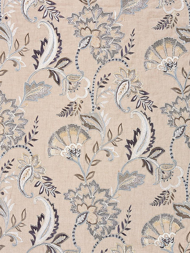 Scalamandre Adara Embroidery Flax Fabric