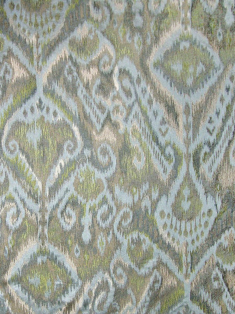 Old World Weavers KALASIN AQUA CHARTREUSE Fabric
