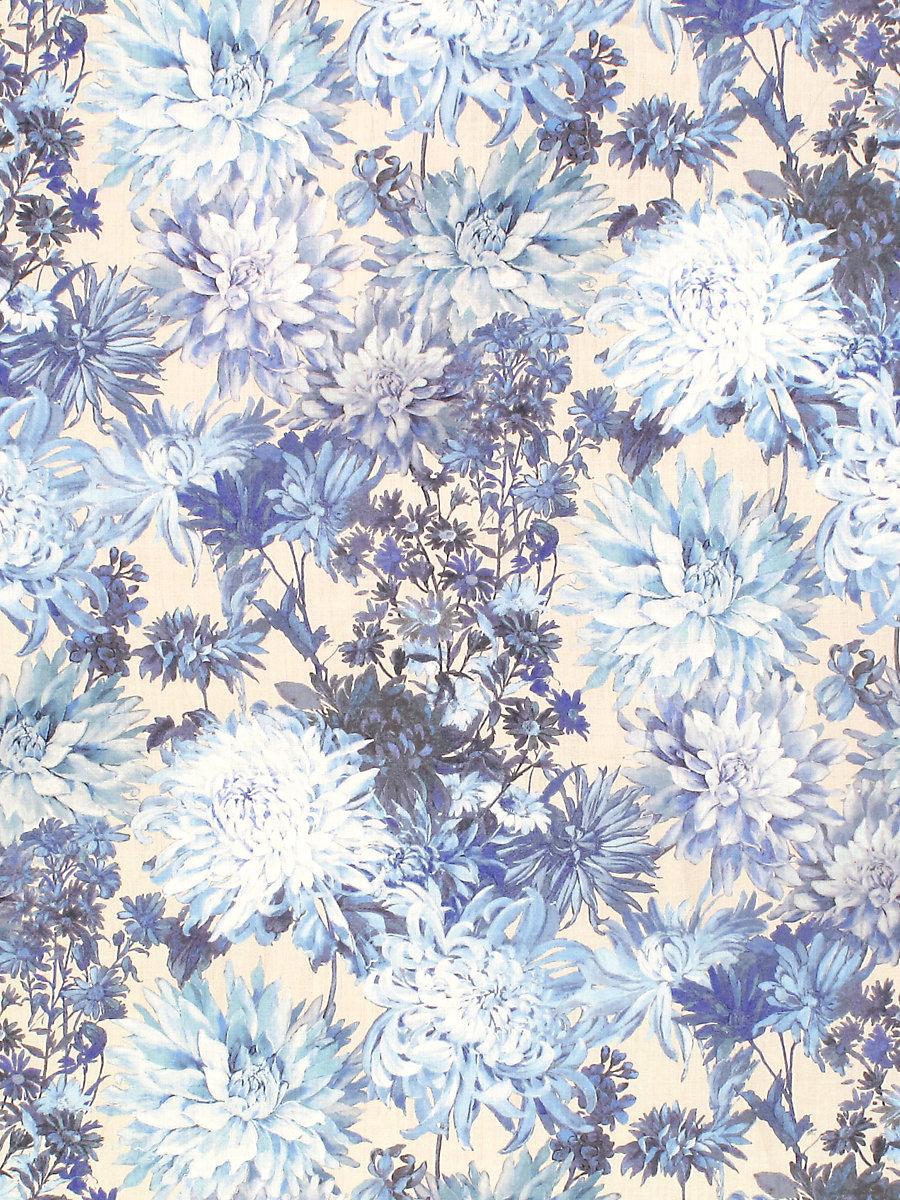 Scalamandre Grey'S Flower Garden Blues Fabric