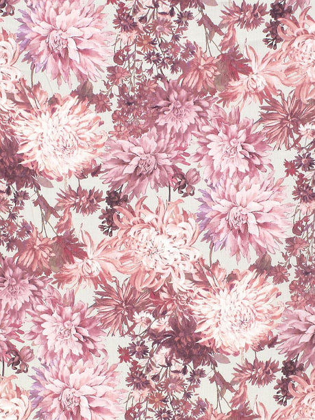 Scalamandre Grey'S Flower Garden Pinks Fabric