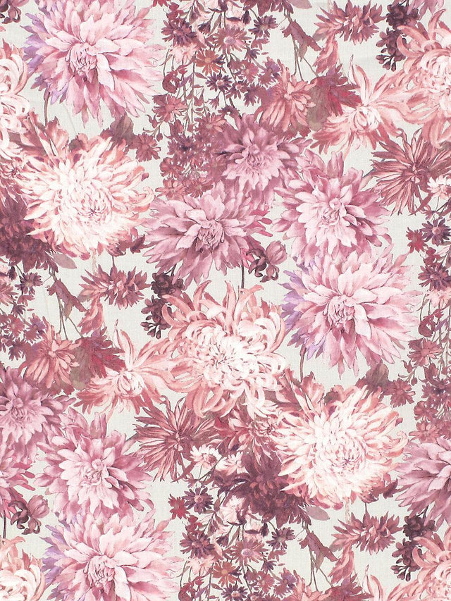 Scalamandre Grey'S Flower Garden Pinks Fabric