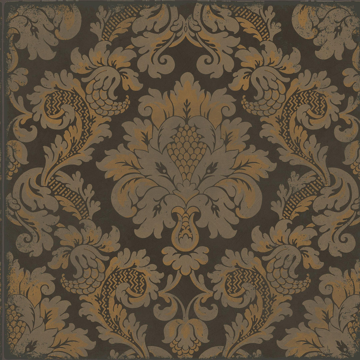 Cole & Son STRAVINSKY CHARCOAL & BRONZE Wallpaper