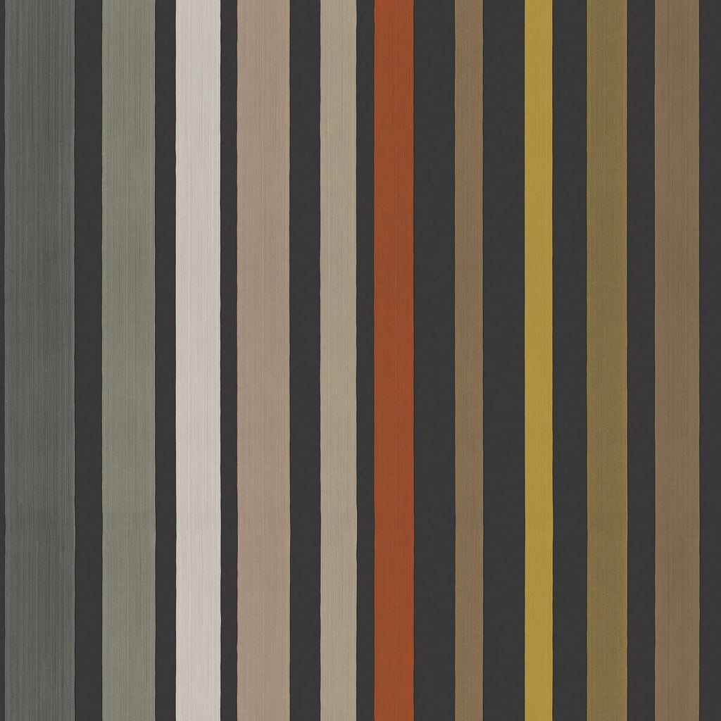 Cole & Son Carousel Stripe Charcoal Wallpaper