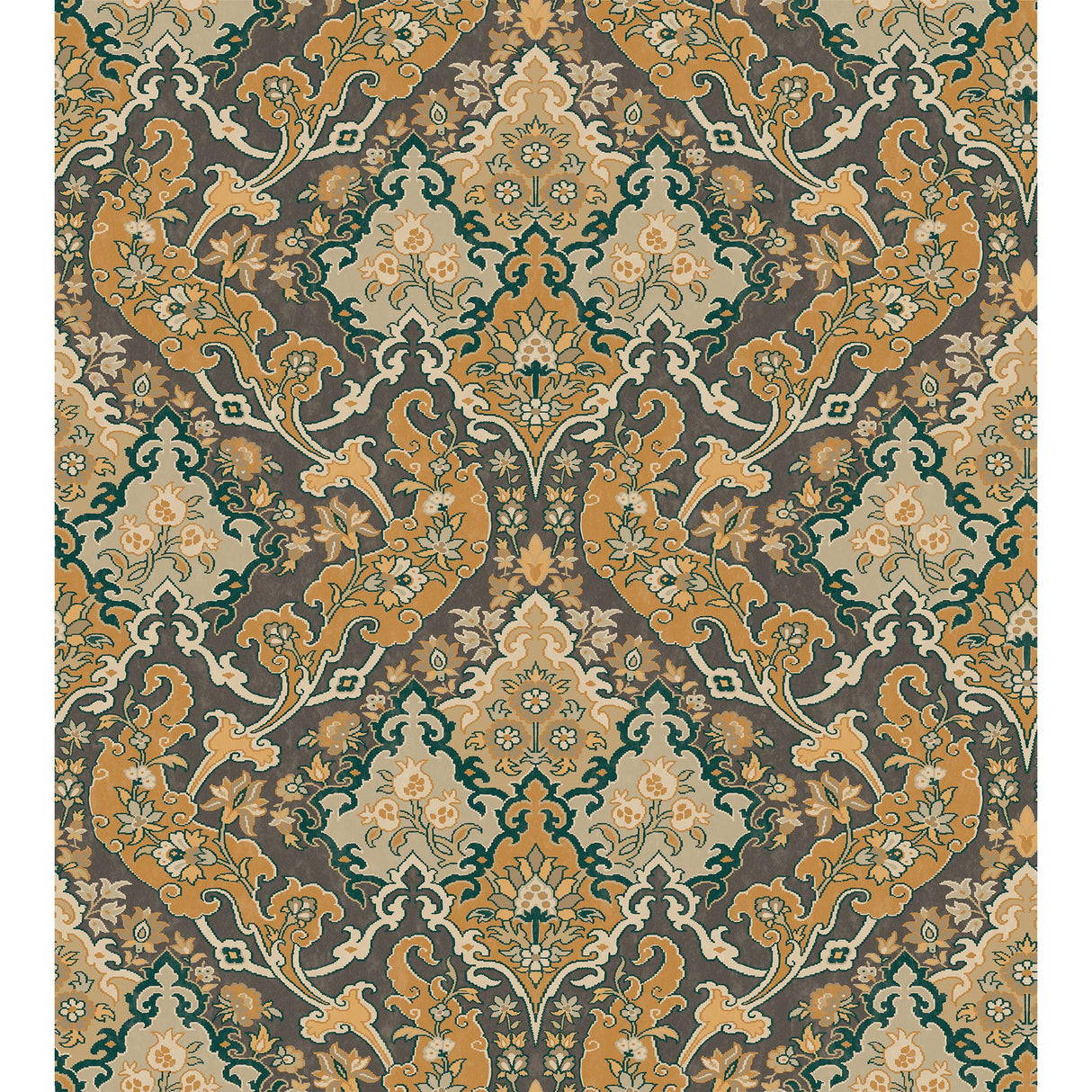 Cole & Son PUSHKIN GINGER & CHARCAOL Wallpaper