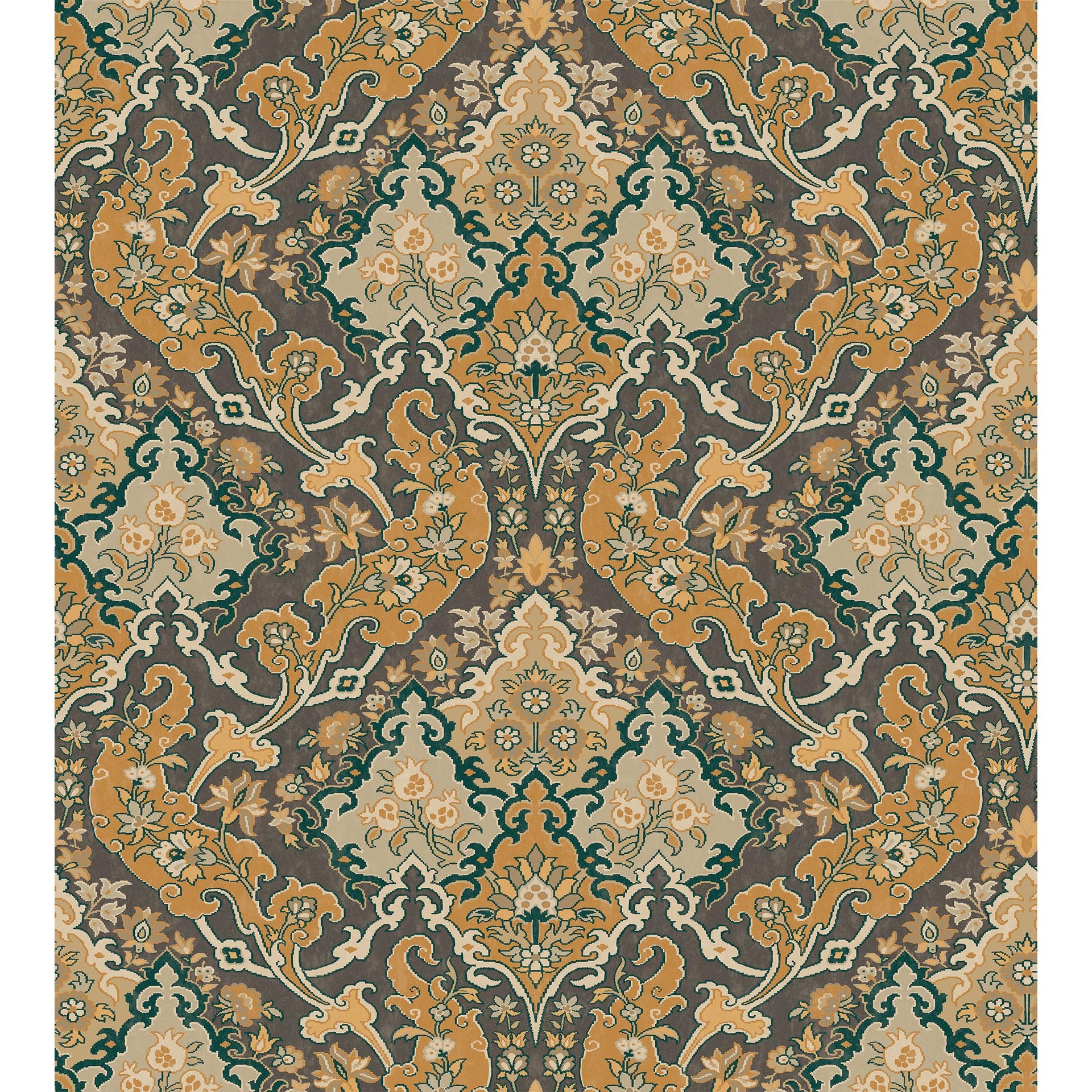 Cole & Son Pushkin Ginger & Charcaol Wallpaper