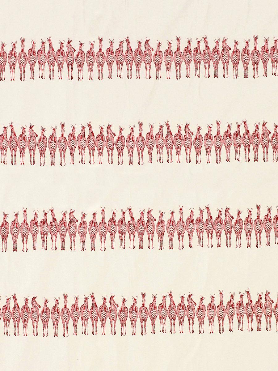 Scalamandre Zebras On Parade Red Fabric