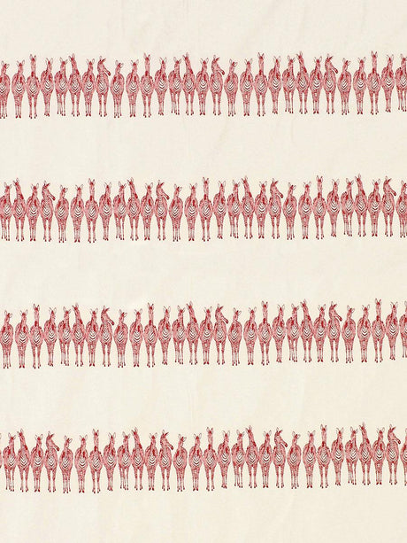 Scalamandre Zebras On Parade Red Fabric