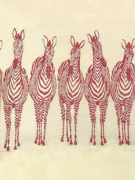 Scalamandre Zebras On Parade Red Fabric