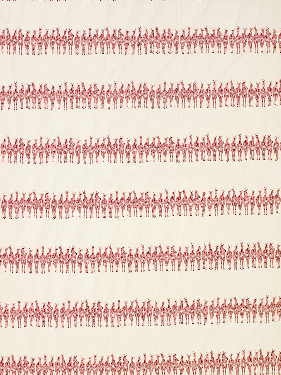 Scalamandre Zebras On Parade Red Fabric