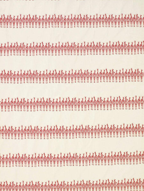 Scalamandre Zebras On Parade Red Fabric