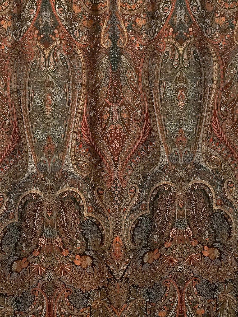 Scalamandre Livonia Black Multi Fabric