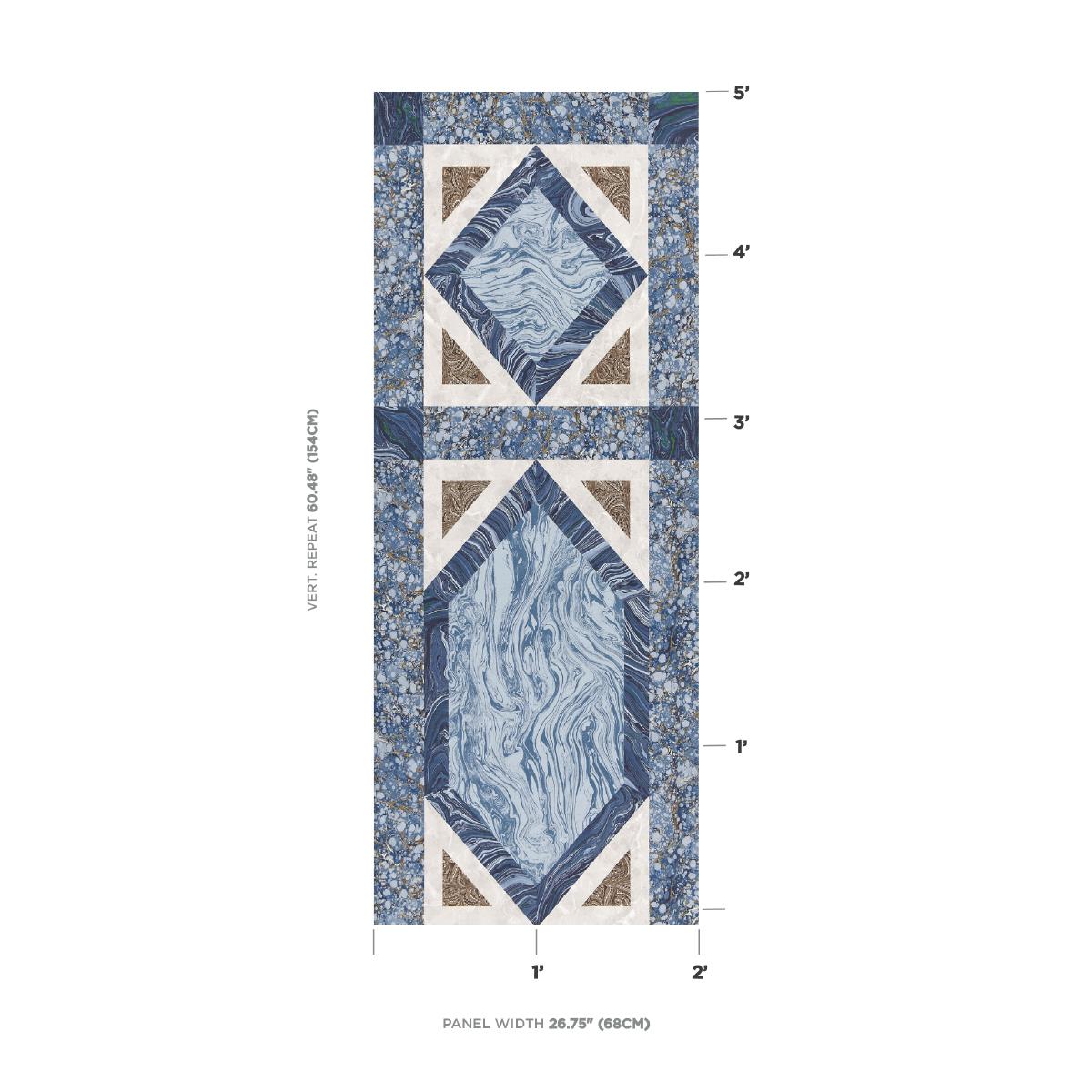 Schumacher Mongiardino Lapis Wallpaper
