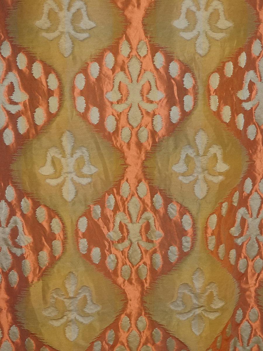 Scalamandre Angel Of Longevity Salmon / Blue / Green Fabric