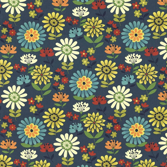 Kasmir Daisy Daze Caspian Fabric