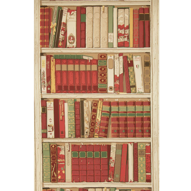 Brunschwig & Fils BIBLIOTHEQUE RED Wallpaper