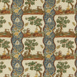 Brunschwig & Fils PLOUGASTEL LINEN & COTTON PRINT BLUE Fabric