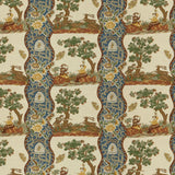 Brunschwig & Fils PLOUGASTEL LINEN & COTTON PRINT BLUE Fabric