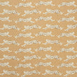 Schumacher Leaping Leopards Sand Fabric