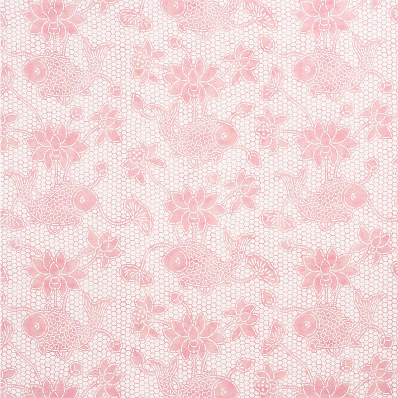 Schumacher Lotus Batik Pink Fabric