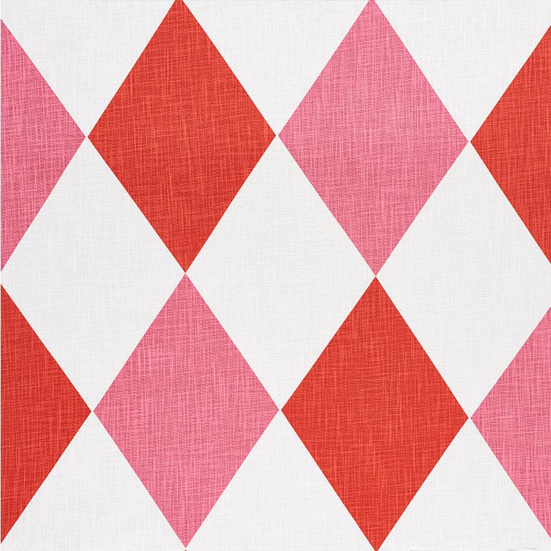 Schumacher Maximus Red & Pink Fabric
