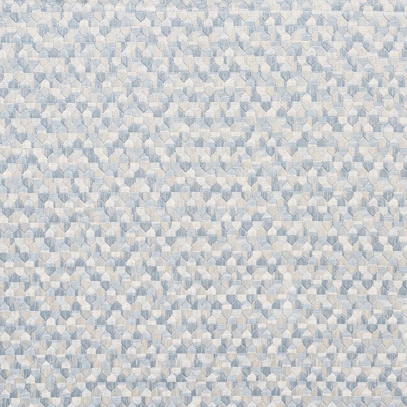 Schumacher Ivins Embroidery Sky Fabric